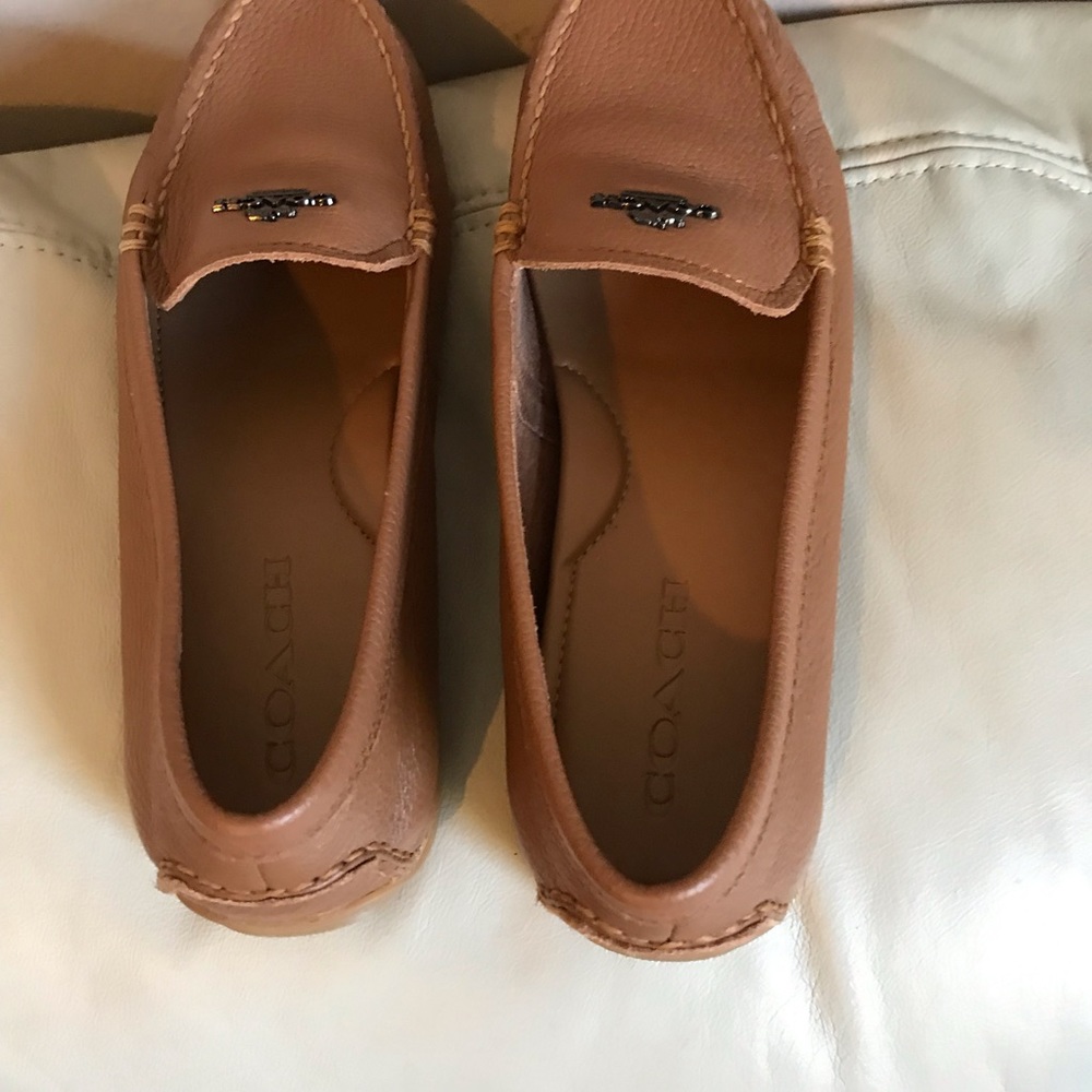 SOLD Coach Leather Brown Loafers Mary Lock up - Picture 3 of 6